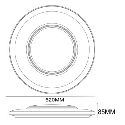 Globo - Plafoniera LED dimmerabile CANDIDA LED/48W/230V + T