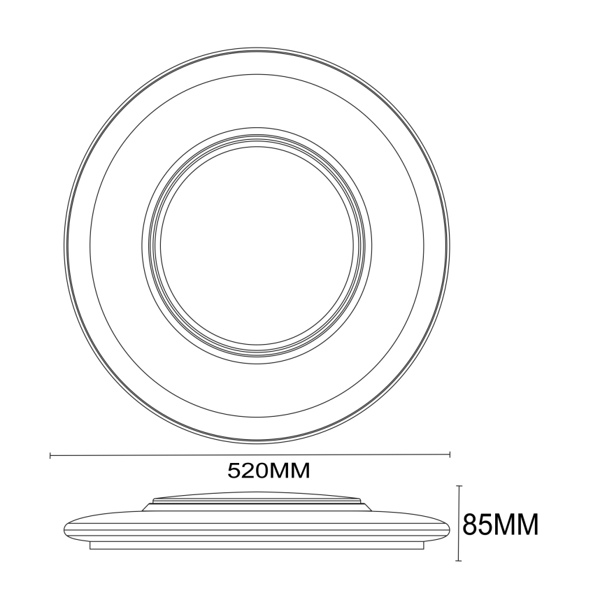 Globo - Plafoniera LED dimmerabile CANDIDA LED/48W/230V + T