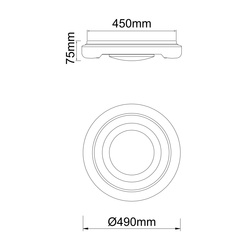 Globo 483111-40 - Lampada da soffitto LED RADA LED/40W/230V 2700/4200/6500K diam. 49 cm