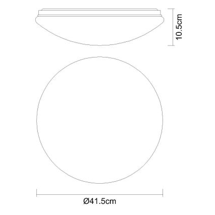 Globo - Plafoniera LED RGB dimmerabile LED/24W/230V + LED/8W 2700-6500K Ø 41 cm + telecomando