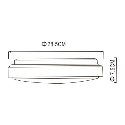 Globo 48408-18 - Plafoniera LED KALLE 1xLED/18W/230V