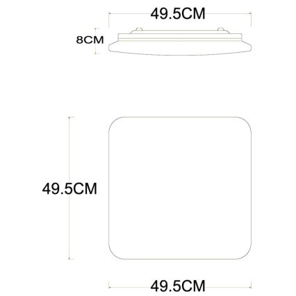 Globo - Plafoniera LED dimmerabile LED/40W/230V 2700-6500K diametro 50 cm Wi-Fi Tuya + telecomando