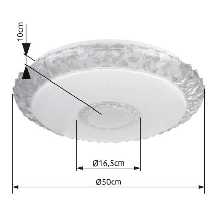 Globo - Plafoniera LED dimmerabile LED/40W/230V 2700-6500K diametro 50 cm Wi-Fi Tuya + telecomando