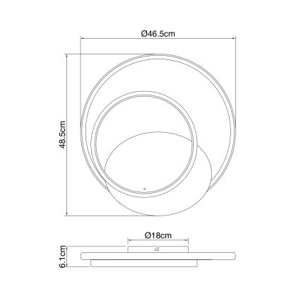 Globo - Plafoniera LED dimmerabile LED/36W/230V + telecomando