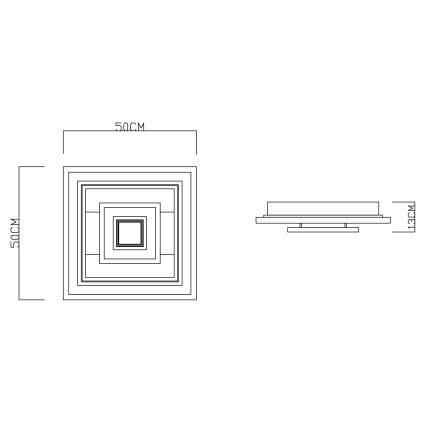 Globo - Plafoniera LED dimmerabile LED/50W/230V 2700/4000/6000K + telecomando