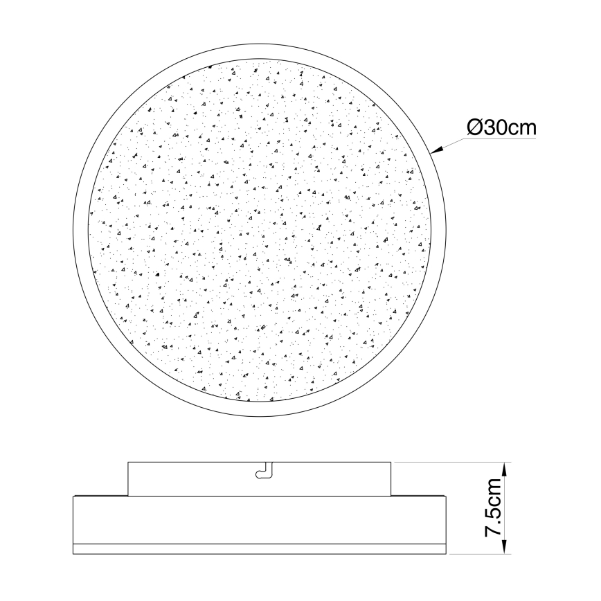 Globo - Plafoniera LED LED/24W/230V d. 30 cm nero