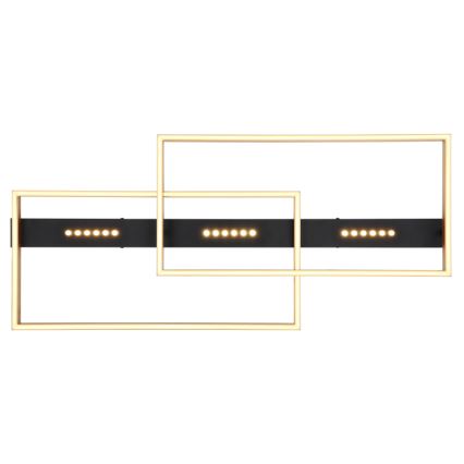 Globo 48461-54 - Plafoniera a LED LUFFY, 54 W, 230 V, 39,8 x 90 cm, nero/oro