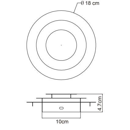 Globo - Plafoniera LED/18W/230V 3000K Ø 18 cm oro