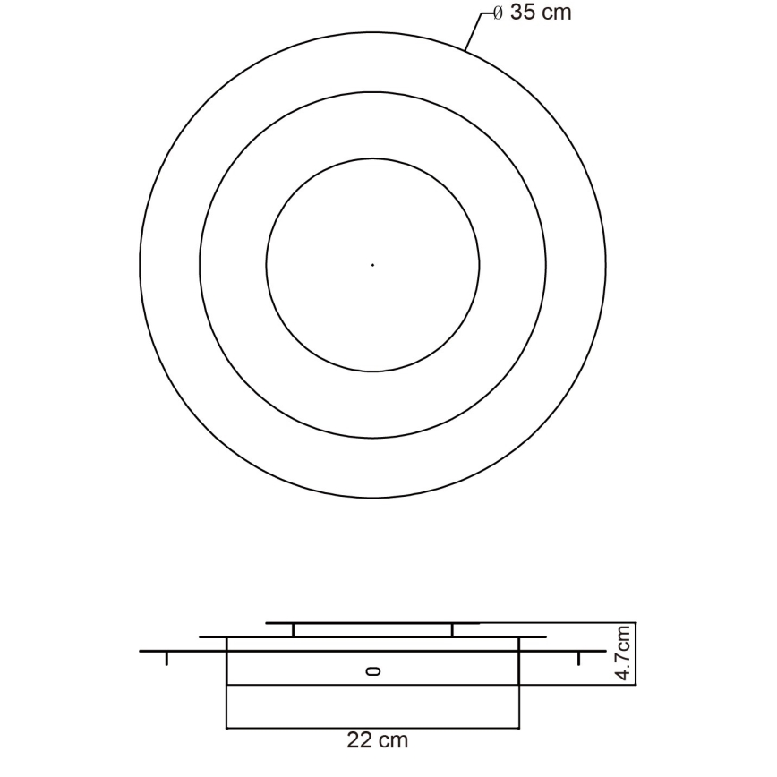 Globo - Plafoniera LED/24W/230V 3000K Ø 35 cm oro