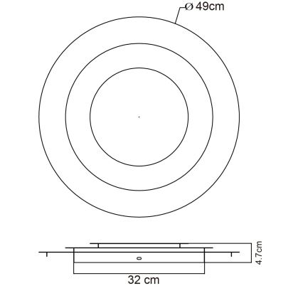 Globo - Plafoniera LED/40W/230V 3000K Ø 49 cm dorata