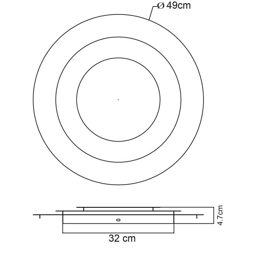 Globo - Plafoniera LED/40W/230V 3000K Ø 49 cm dorata