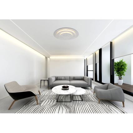 Globo - Plafoniera LED 40W/230V 3000K Ø 49 cm argento