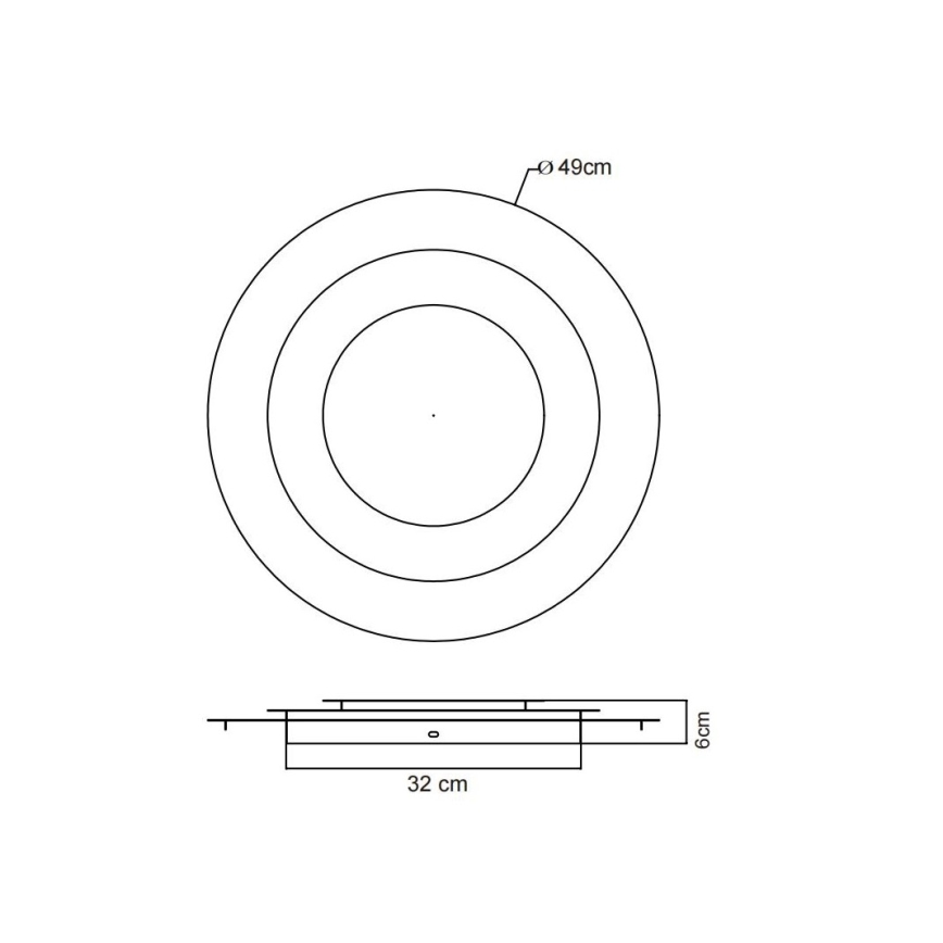 Globo - Plafoniera LED 40W/230V 3000K Ø 49 cm argento