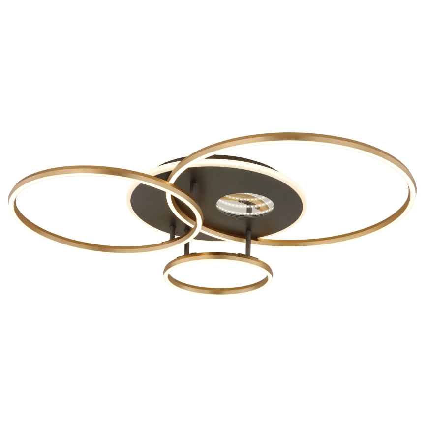Globo - Plafoniera LED dimmerabile 54W/230V 2700-6500K 90x70 cm antracite/oro + telecomando