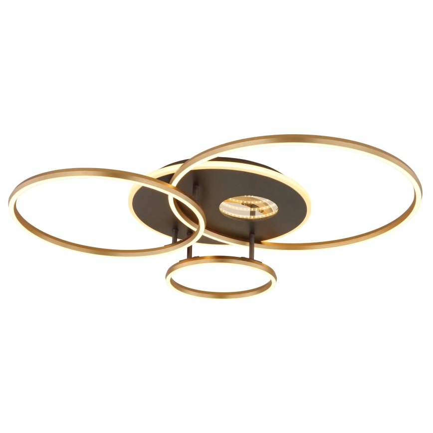 Globo - Plafoniera LED dimmerabile 54W/230V 2700-6500K 90x70 cm antracite/oro + telecomando