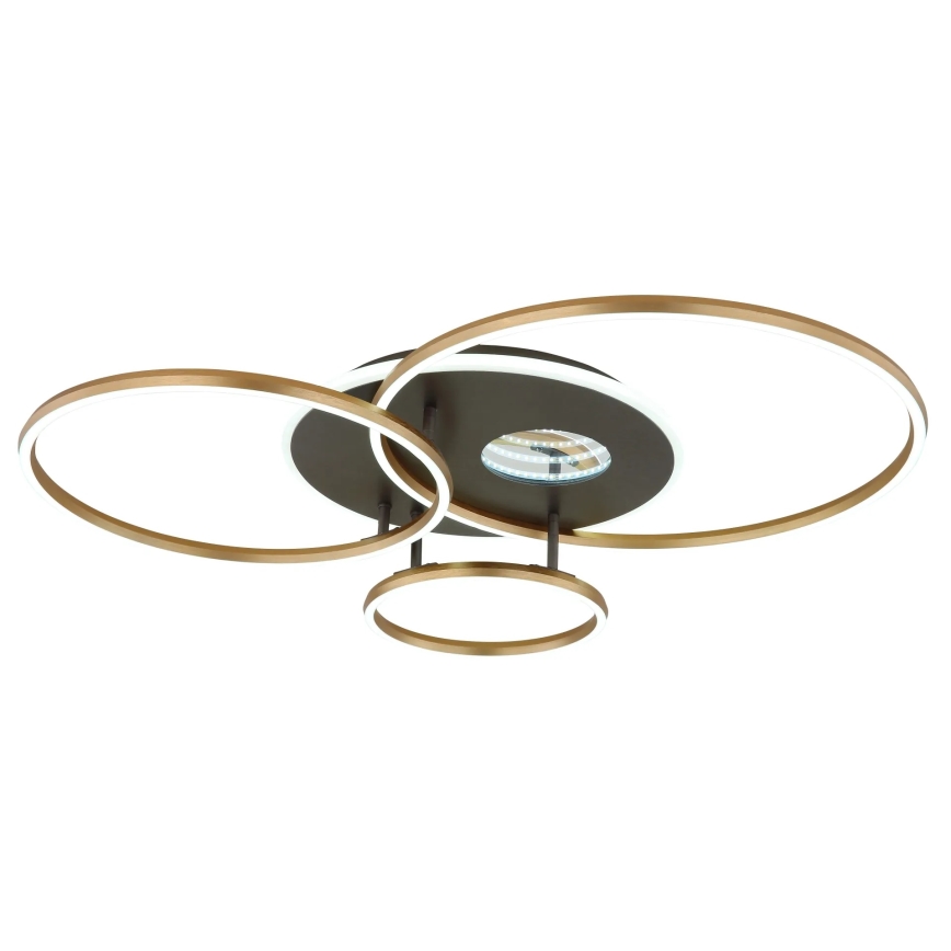 Globo - Plafoniera LED dimmerabile 54W/230V 2700-6500K 90x70 cm antracite/oro + telecomando