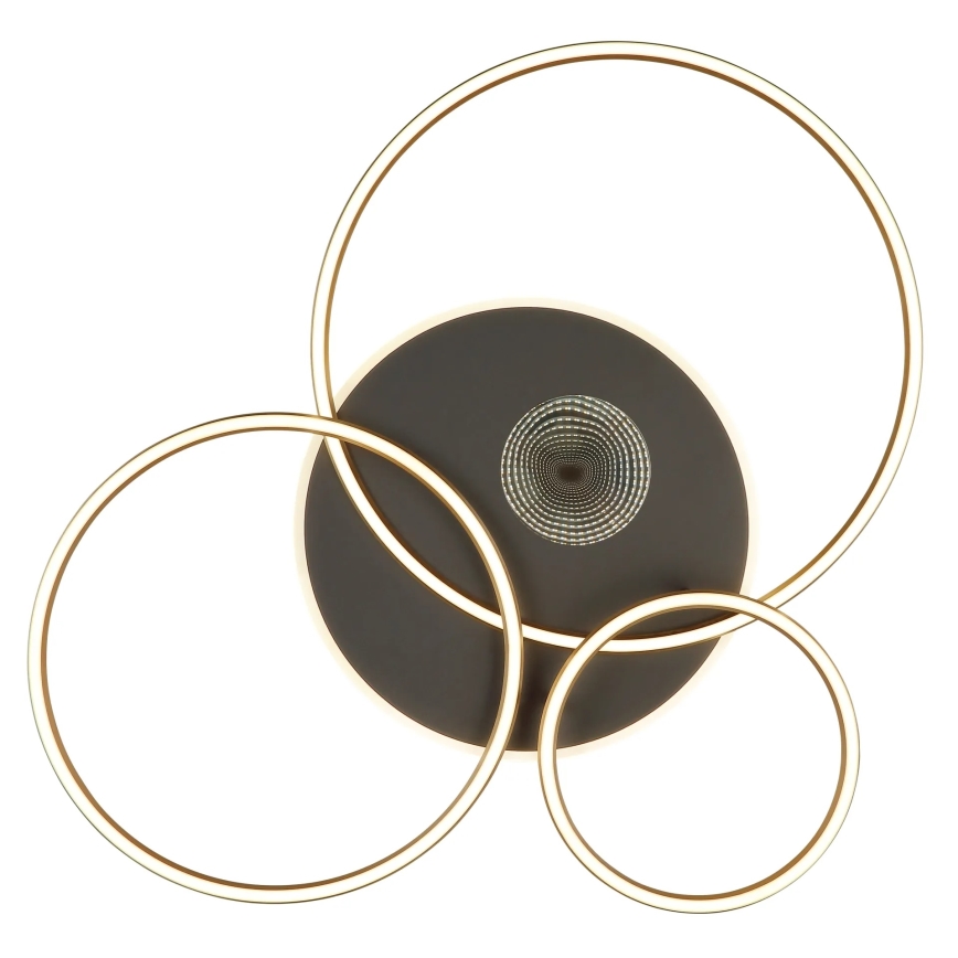 Globo - Plafoniera LED dimmerabile 54W/230V 2700-6500K 90x70 cm antracite/oro + telecomando