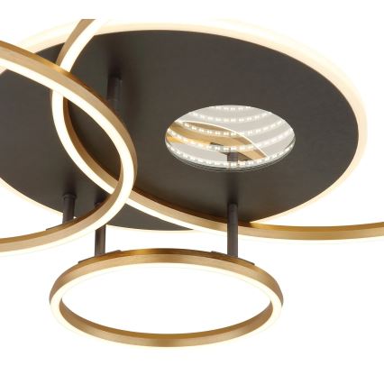Globo - Plafoniera LED dimmerabile 54W/230V 2700-6500K 90x70 cm antracite/oro + telecomando