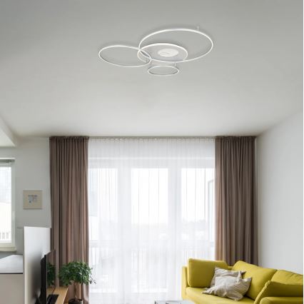 Globo - Plafoniera LED dimmerabile LED/54W/230V 2700-6500K 90x70 cm argento + telecomando