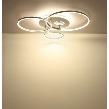 Globo - Plafoniera LED dimmerabile LED/54W/230V 2700-6500K 90x70 cm argento + telecomando