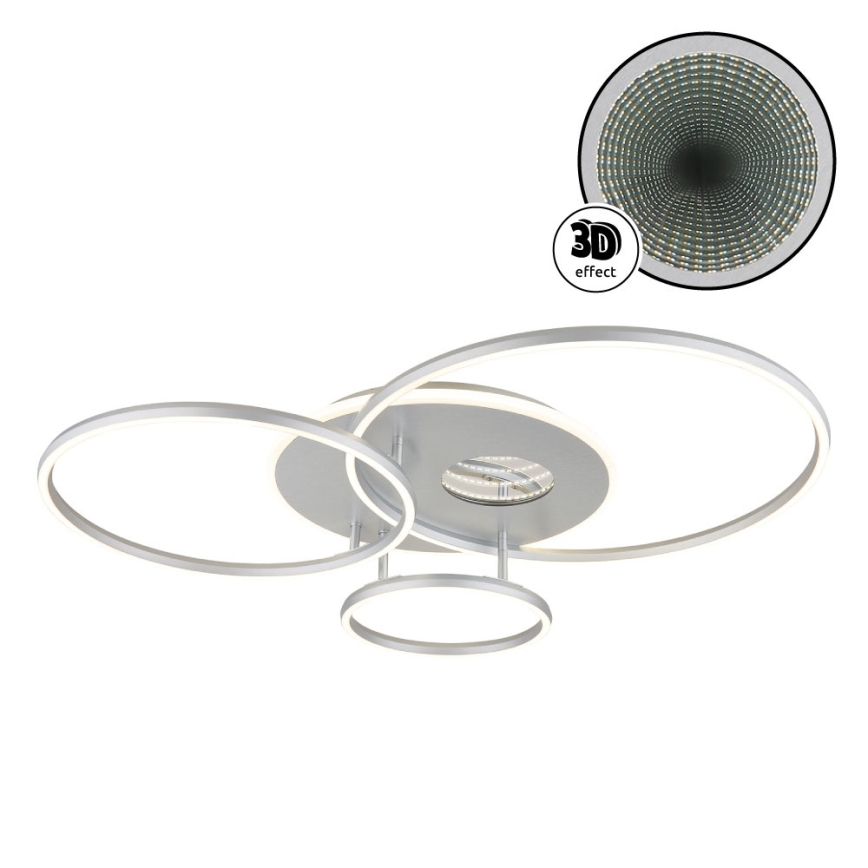 Globo - Plafoniera LED dimmerabile LED/54W/230V 2700-6500K 90x70 cm argento + telecomando