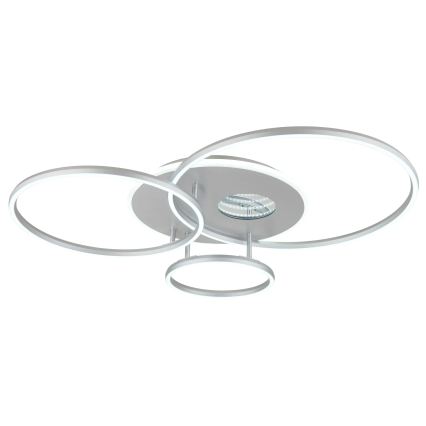 Globo - Plafoniera LED dimmerabile LED/54W/230V 2700-6500K 90x70 cm argento + telecomando