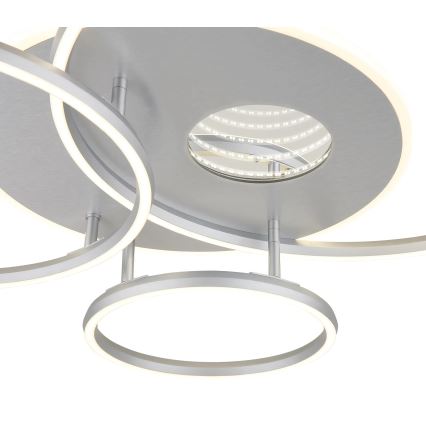 Globo - Plafoniera LED dimmerabile LED/54W/230V 2700-6500K 90x70 cm argento + telecomando