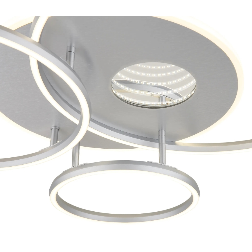 Globo - Plafoniera LED dimmerabile LED/54W/230V 2700-6500K 90x70 cm argento + telecomando