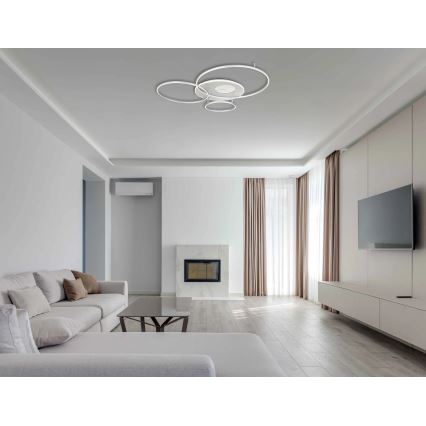 Globo - Plafoniera LED dimmerabile LED/70W/230V 2700-6500K Wi-Fi Tuya cromo opaco + telecomando