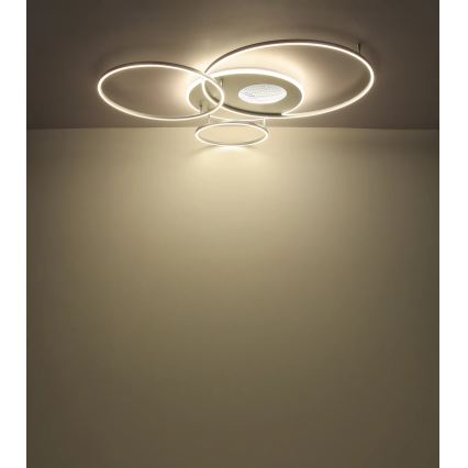 Globo - Plafoniera LED dimmerabile LED/70W/230V 2700-6500K Wi-Fi Tuya cromo opaco + telecomando