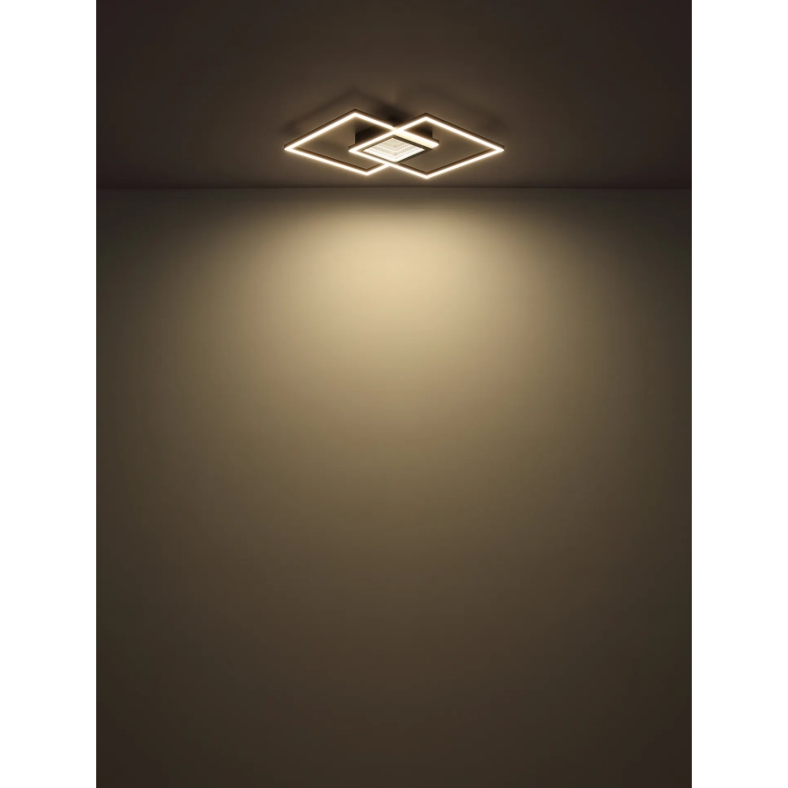 Globo - Plafoniera LED dimmerabile LED/32W/230V 2700-6500K 42,6x42,6 cm nero + telecomando