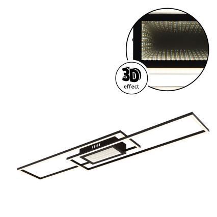 Globo - Plafoniera LED dimmerabile LED/42W/230V 2700-6500K 19,6x96 cm nera + telecomando