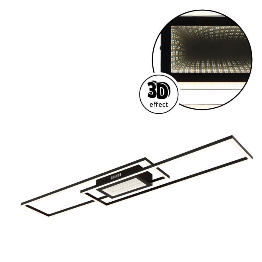 Globo - Plafoniera LED dimmerabile LED/42W/230V 2700-6500K 19,6x96 cm nera + telecomando