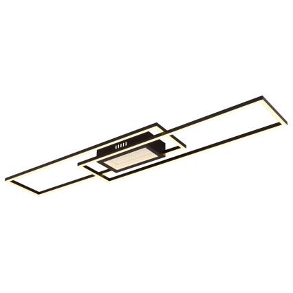 Globo - Plafoniera LED dimmerabile LED/42W/230V 2700-6500K 19,6x96 cm nera + telecomando