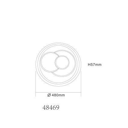 Globo - Plafoniera LED/36W/230V 3000/4000/6500K Ø 48 cm