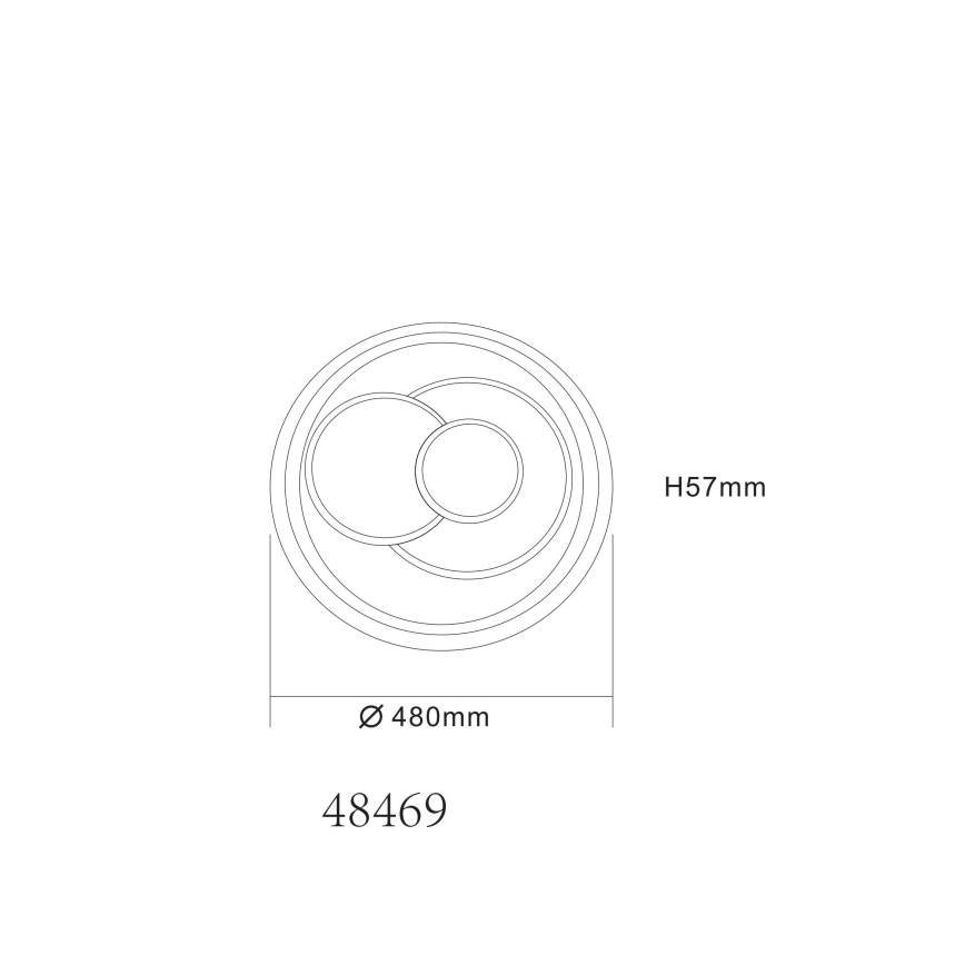 Globo - Plafoniera LED/36W/230V 3000/4000/6500K Ø 48 cm