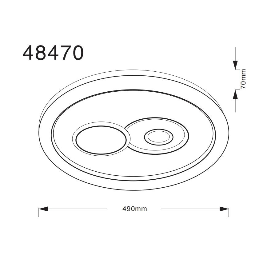 Globo - Plafoniera LED/36W/230V 3000/4000/6500K Ø 49 cm