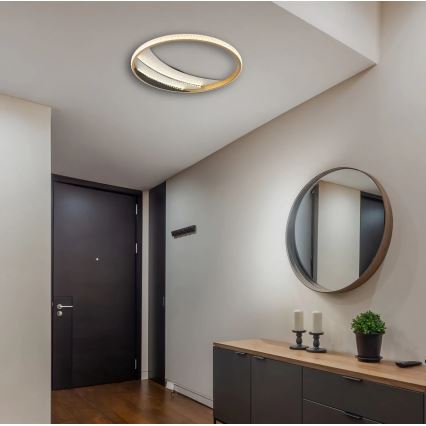 Globo - Lampada da soffitto LED, 24W, 230V, 3000/4000/6000K, Ø 41 cm, dorata
