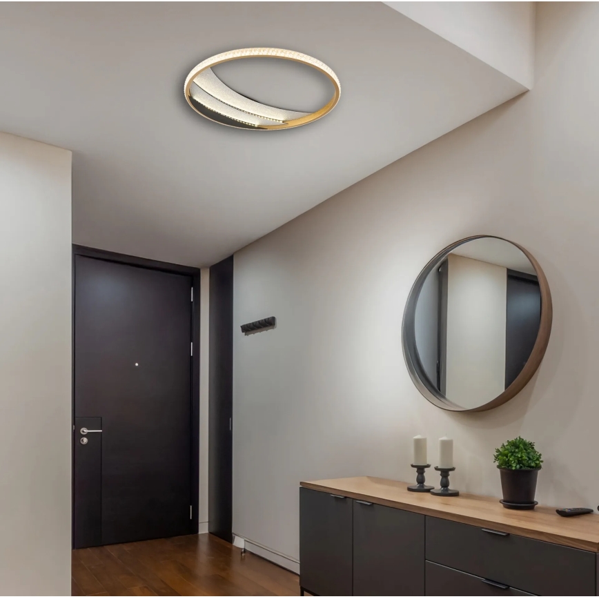 Globo - Lampada da soffitto LED, 24W, 230V, 3000/4000/6000K, Ø 41 cm, dorata