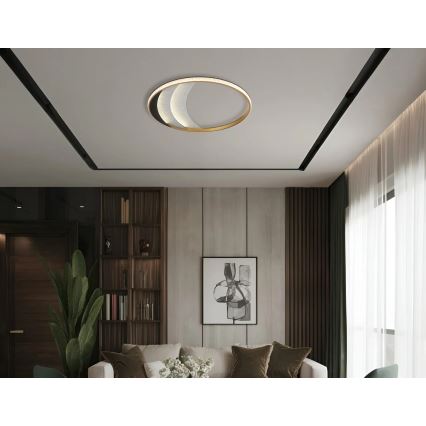 Globo - Plafoniera LED 40W/230V, 3000/4000/6000K, Ø 52 cm, dorata