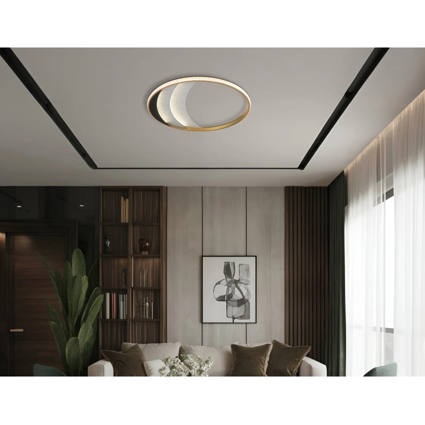 Globo - Plafoniera LED 40W/230V, 3000/4000/6000K, Ø 52 cm, dorata