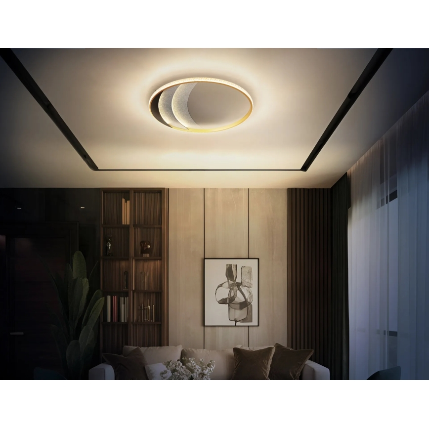 Globo - Plafoniera LED 40W/230V, 3000/4000/6000K, Ø 52 cm, dorata