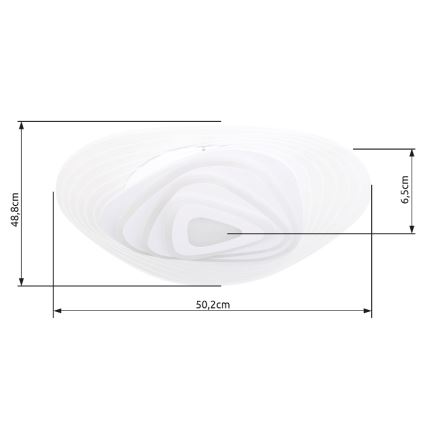 Globo - Lampada da soffitto dimmerabile LED/40W/230V 3000-6500K 50,2x48,8 cm Wi-Fi Tuya con telecomando