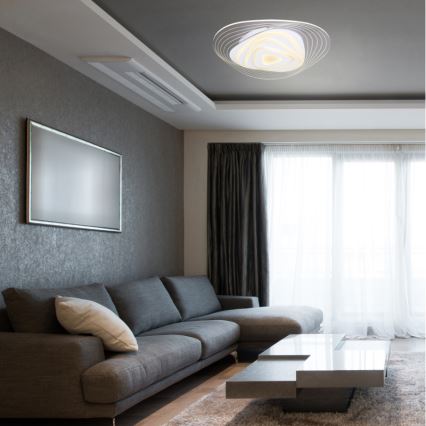 Globo - Plafoniera LED dimmerabile LED/40W/230V 3000-6500K 50,2x48,8 cm Wi-Fi Tuya + telecomando