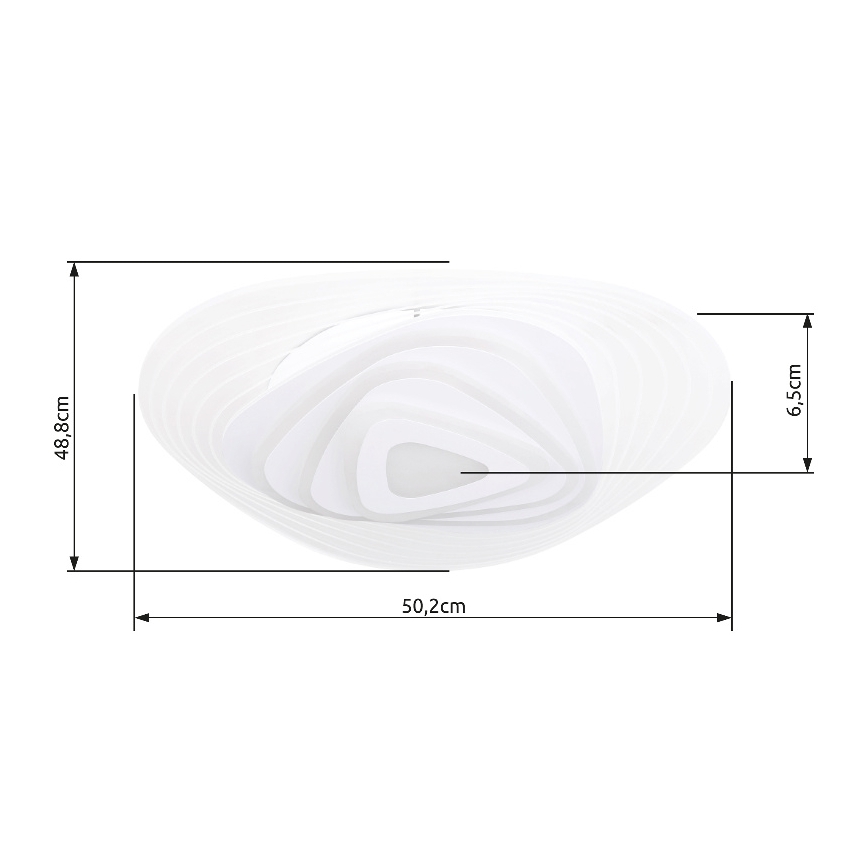 Globo - Plafoniera LED dimmerabile LED/40W/230V 3000-6500K 50,2x48,8 cm Wi-Fi Tuya + telecomando