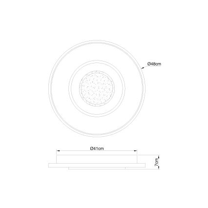 Globo - Plafoniera LED dimmerabile LED/36W/230V 2700-6000K + telecomando