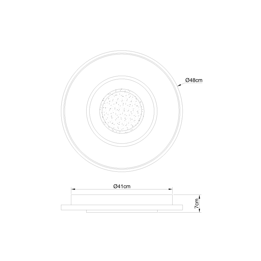 Globo - Plafoniera LED dimmerabile LED/36W/230V 2700-6000K + telecomando