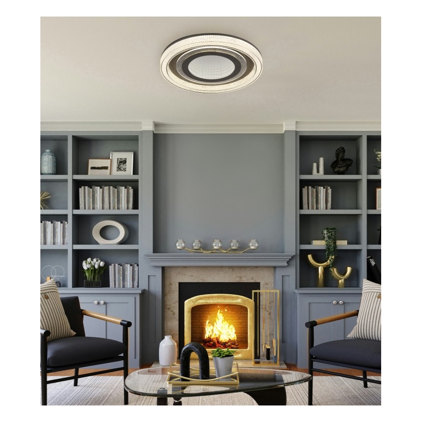 Globo - Plafoniera LED dimmerabile LED/48W/230V 2700-6000K diametro 48 cm antracite + telecomando