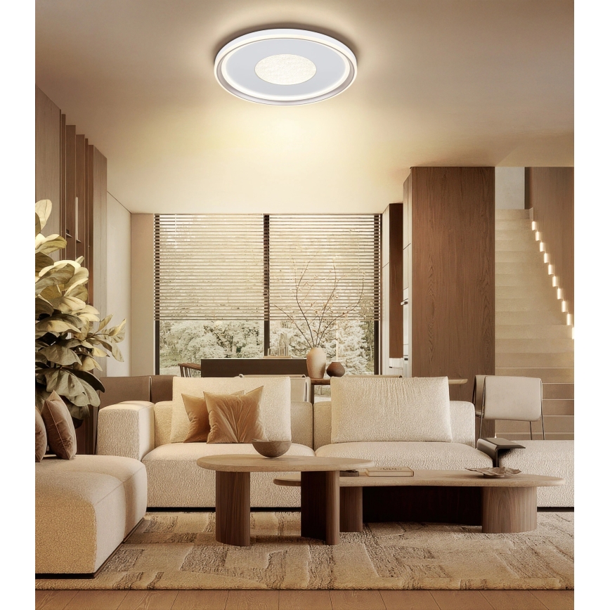 Globo - Plafoniera LED dimmerabile LED/60W/230V 2700-6000K Ø 59 cm bianco/crema + telecomando