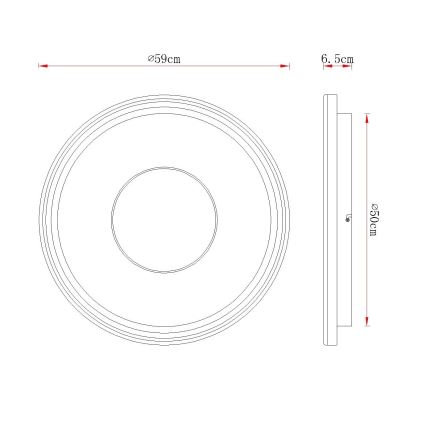Globo - Plafoniera LED dimmerabile LED/60W/230V 2700-6000K Ø 59 cm bianco/crema + telecomando